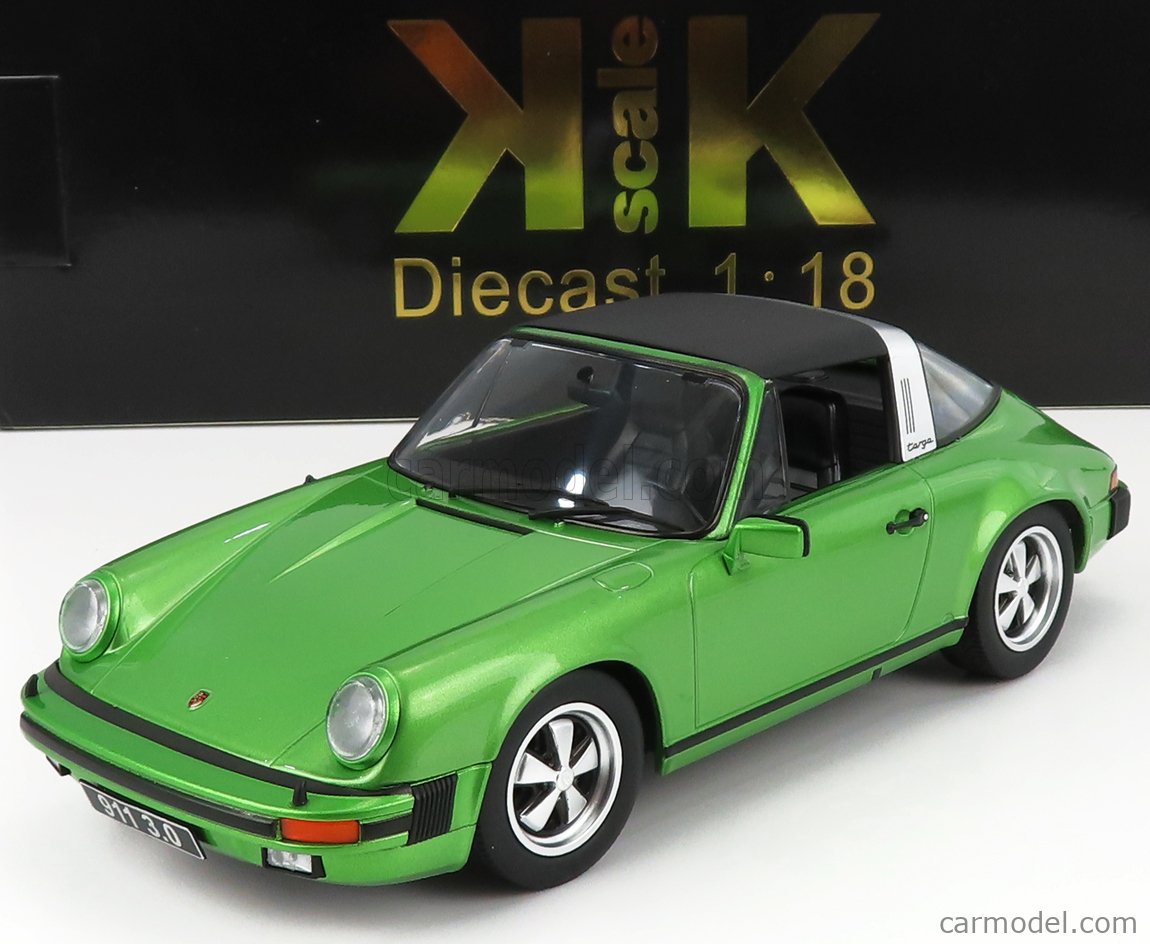 KK-SCALE KKDC180682 Scale 1/18 | PORSCHE 911 CARRERA  TARGA 1977 GREEN  MET