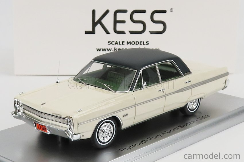 KESS-MODEL KE43053000 Escala 1/43  PLYMOUTH FURY 4-DOOR SEDAN 1968 IVORY GREEN