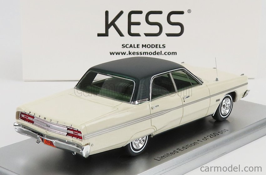 KESS-MODEL KE43053000 Scale 1/43  PLYMOUTH FURY 4-DOOR SEDAN 1968 IVORY GREEN