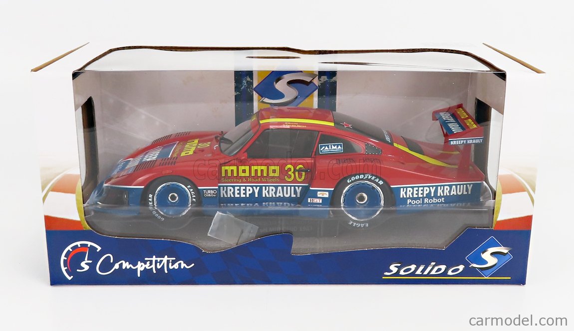 SOLIDO 1805404 Scale 1/18  PORSCHE 935 MOBY DICK N 6h MID OHIO 1983 RED BLUE