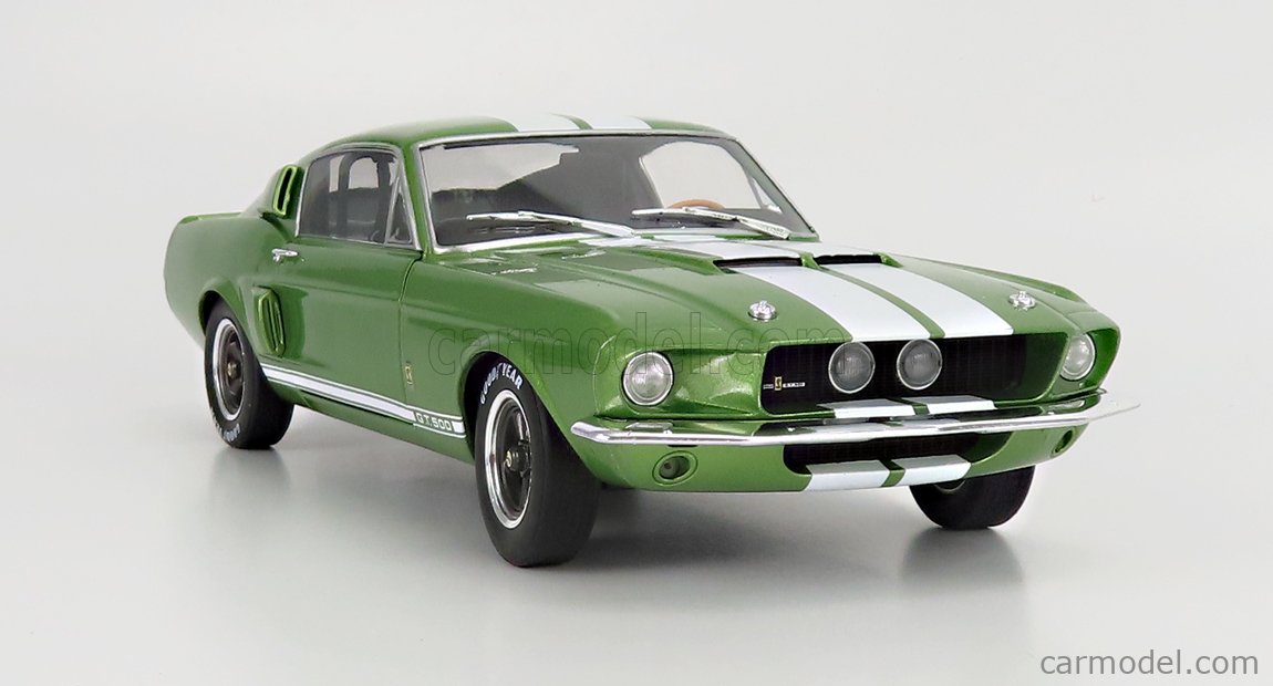 SOLIDO 1802907 Scale 1/18  MUSTANG SHELBY GT500 COUPE 1967 LIME GREEN WHITE