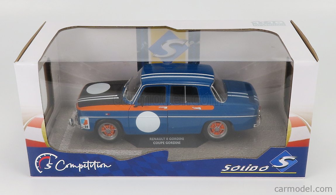 SOLIDO 1803607 Scale 1/18 | RENAULT R8 GORDINI 1300 1967 LIGHT BLUE ORANGE