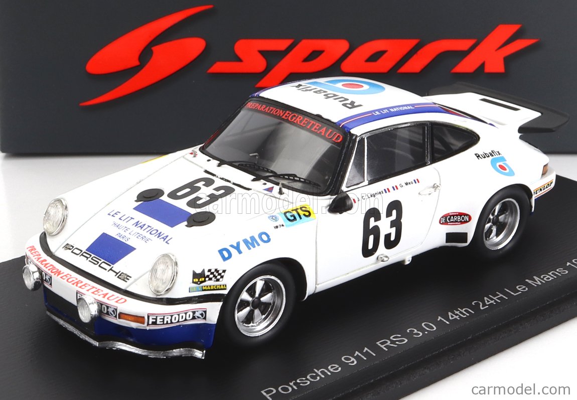 Spark 1/43 Porsche 911 Carrera RSR Rubafix Le Mans´74 #63 14th J-C