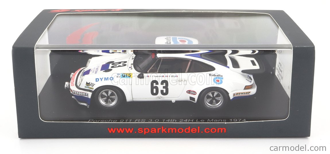 Spark 1/43 Porsche 911 Carrera RSR Rubafix Le Mans´74 #63 14th J-C