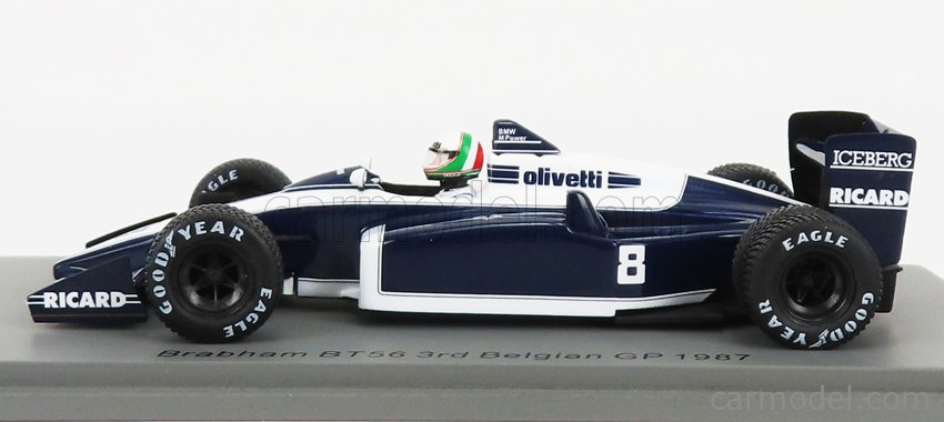 Miniature Spark Brabham BT56 N°8 GP Belgique 1987 De Cesaris - Prévente