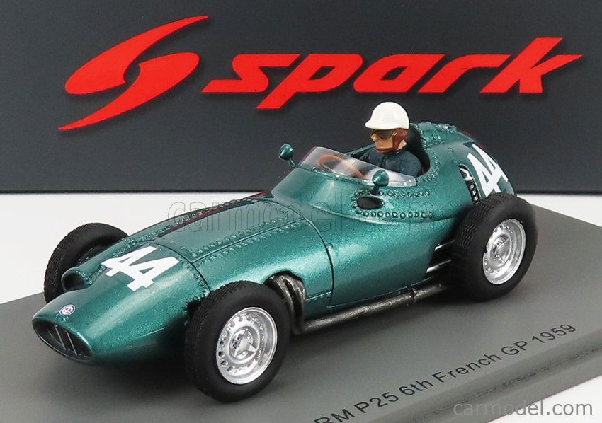 Miniature Spark S5730 BRM P25 N°6 – Stirling Moss – GP Angleterre 1959 – 1/43