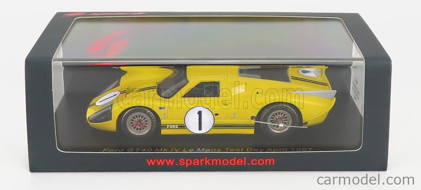 FORD GT40 MK IV N.4 LE MANS 1967 L.RUBY-D.HULME 1:43 Spark Model Die