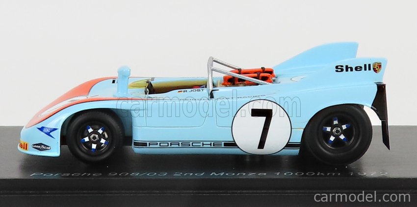 Spark S2333 Porsche 908/03 N°7 – 2ème 1000km Monza 1972, échelle 1/43, Résine (neuf)