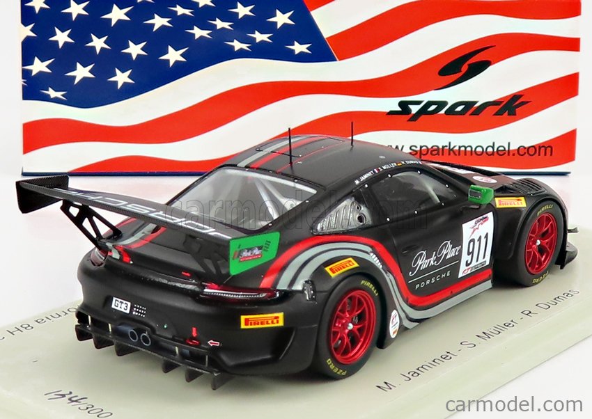 PORSCHE 911 GT3R PARK PLACE #911 DUMAS / MULLER CALIFORNIA 2019 SPARK US096  1:43