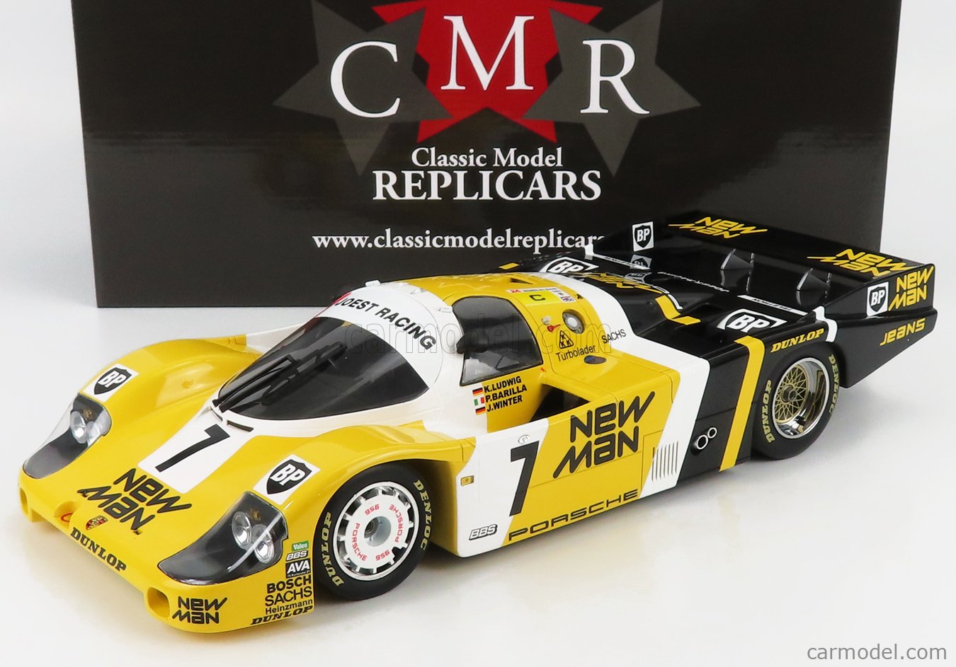 CMR New Man Porsche 956 cmr43007 Winner Le Mans 1985   1/43 Scale Yellow/White/Black 