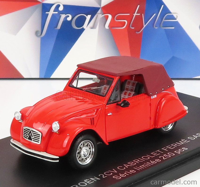 FRANSTYLE FRANSTYLE0019 Echelle 1/43  CITROEN 2CV CABRIOLET CLOSED 1954 2 TONE RED