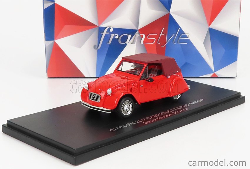 FRANSTYLE FRANSTYLE0019 Масштаб 1/43  CITROEN 2CV CABRIOLET CLOSED 1954 2 TONE RED