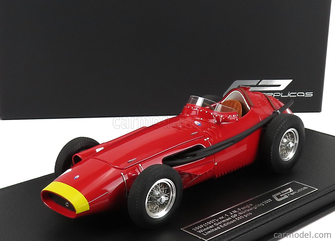 MASERATI - F1 250F N 1 WINNER GERMANY GP JUAN MANUEL FANGIO 1957 WORLD  CHAMPION - CON VETRINA - WITH SHOWCASE