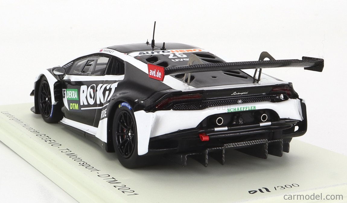 SPARK-MODEL SG800 Scale 1/43 | LAMBORGHINI HURACAN GT3 EVO TEAM T3  MOTORSPORT N 26 DTM SEASON 2021  WHITE BLACK