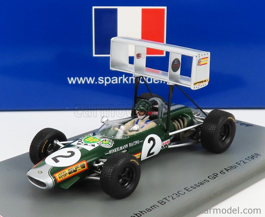 BRABHAM - F2 BT23C N 2 ESSAIS D'ALBI GP 1968 J.RINDT