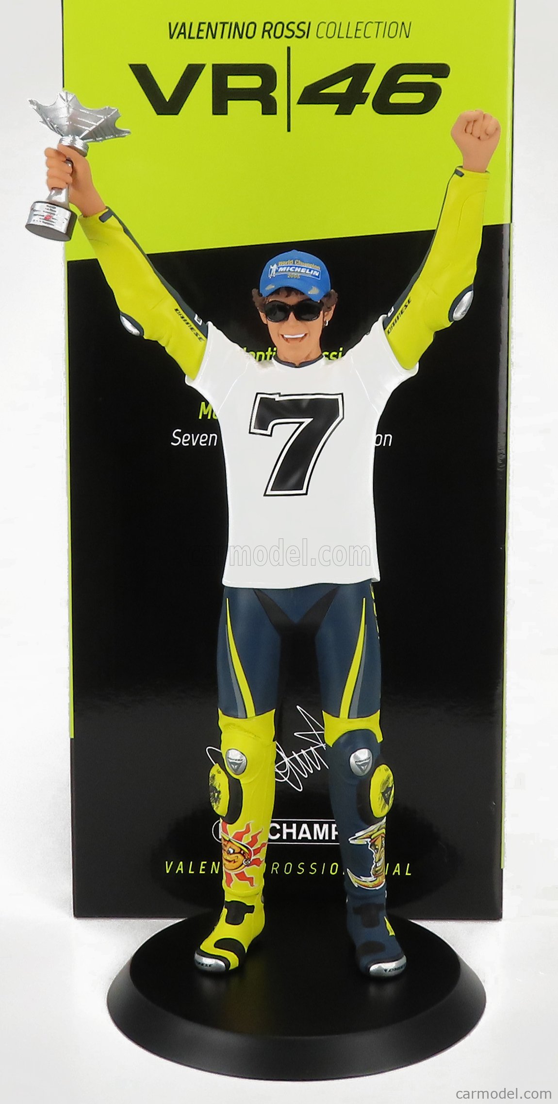 Minichamps 362051346 1:6 Figurine-Valentino Rossi-MotoGP Sepang 2005-7 Time  World Champion Collectible Miniature Car, Multicoloured