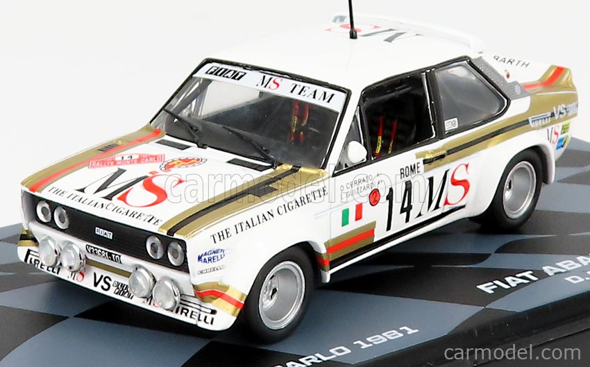 Modellino Auto Rally 1:43 FIAT ABARTH 131 MONTE-CARLO 1981 Die Cast Cerrato 