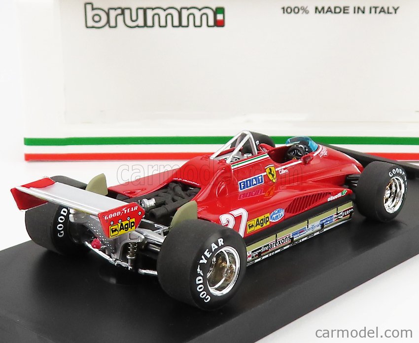 Brasile 1982 Gilles Villeneuve 1/43 Brumm R593CH Ferrari 126C2 turbo G.P 