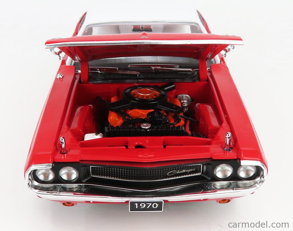 1970 Dodge Challenger the Challenger Deputy Bright Red With White Top 1/18  Diecast Model Car By Greenlight : Target