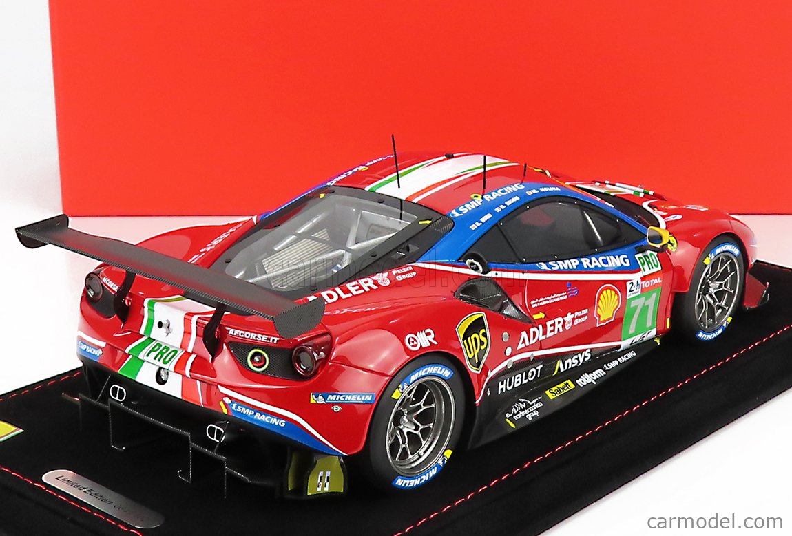 FERRARI - 488 GTE EVO 3.9L TURBO V8 TEAM AF CORSE N 71 LMGTE PRO CLASS 24h  LE MANS 2020 S.BIRD - M.MOLINA - D.RIGON - CON VETRINA - WITH SHOWCASE