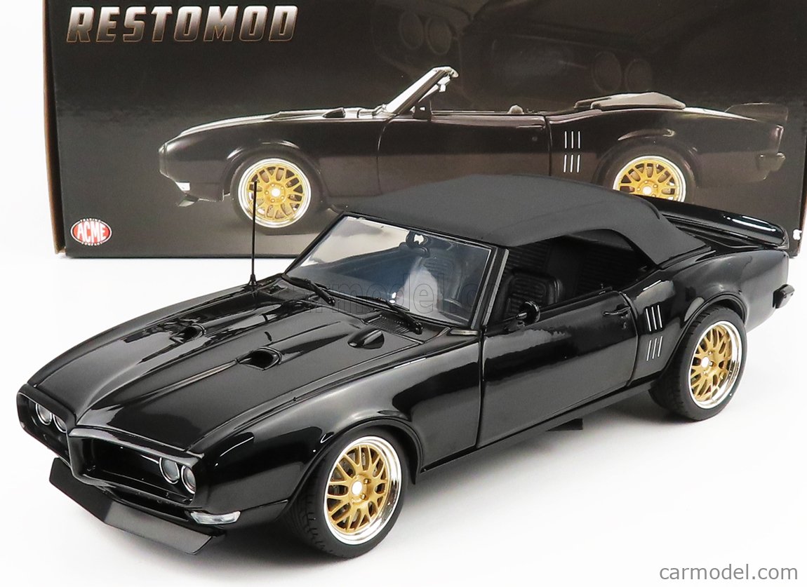 Modellino Diecast 1:18 ACME 1968 Pontiac Firebird Street Fighter - Grigio/Antracite
