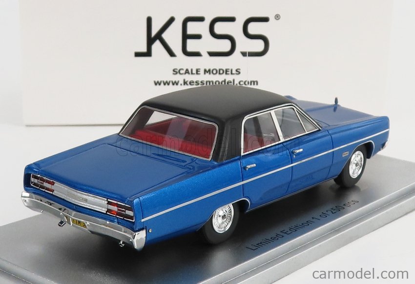 KESS-MODEL KE43034011 Scale 1/43  DODGE PHOENIX 4-DOOR SEDAN 1968 LIGHT BLUE MET BLACK