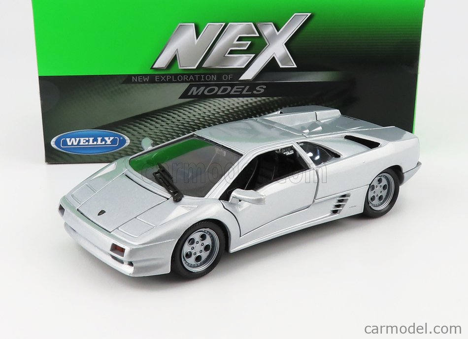 Welly Modellino Auto Lamborghini Diablo 1990 – Scala 1/24, Die-Cast, Colore Giallo, Collezionismo - 5