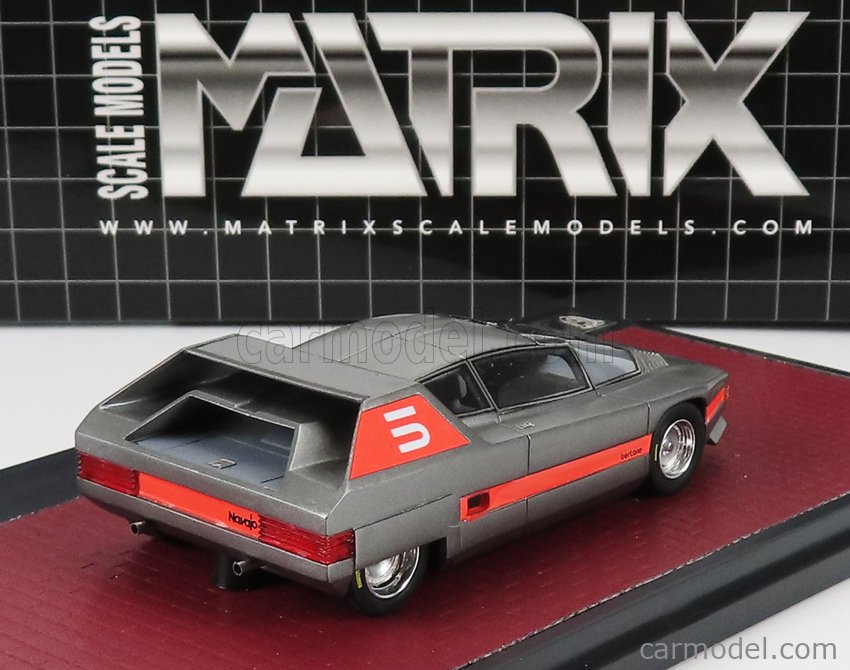 ミニカー 1/43 アルファロメオ ナバホ MATRIX SCALE MODELS 1/43 ALFA ROMEO NAVAJO BERTONE  CONCEPT 1976 GREY MX50102-122 - ミニカー