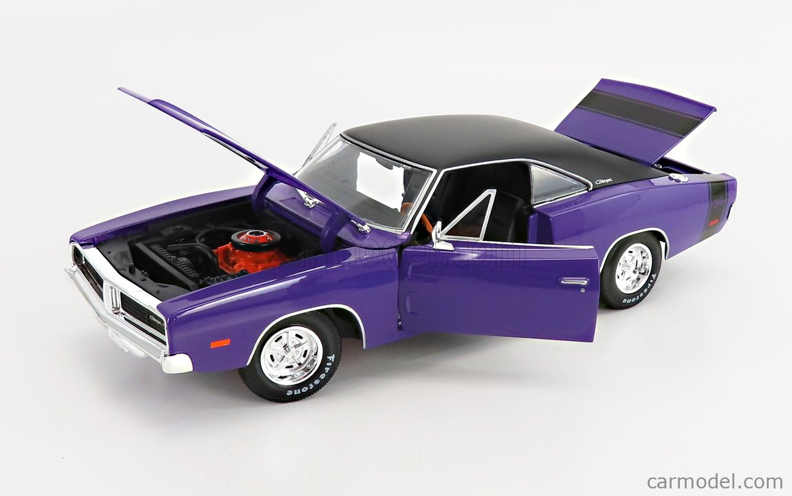 MAISTO 31387P Scale 1/18 | DODGE CHARGER R/T COUPE 1969 PURPLE MET