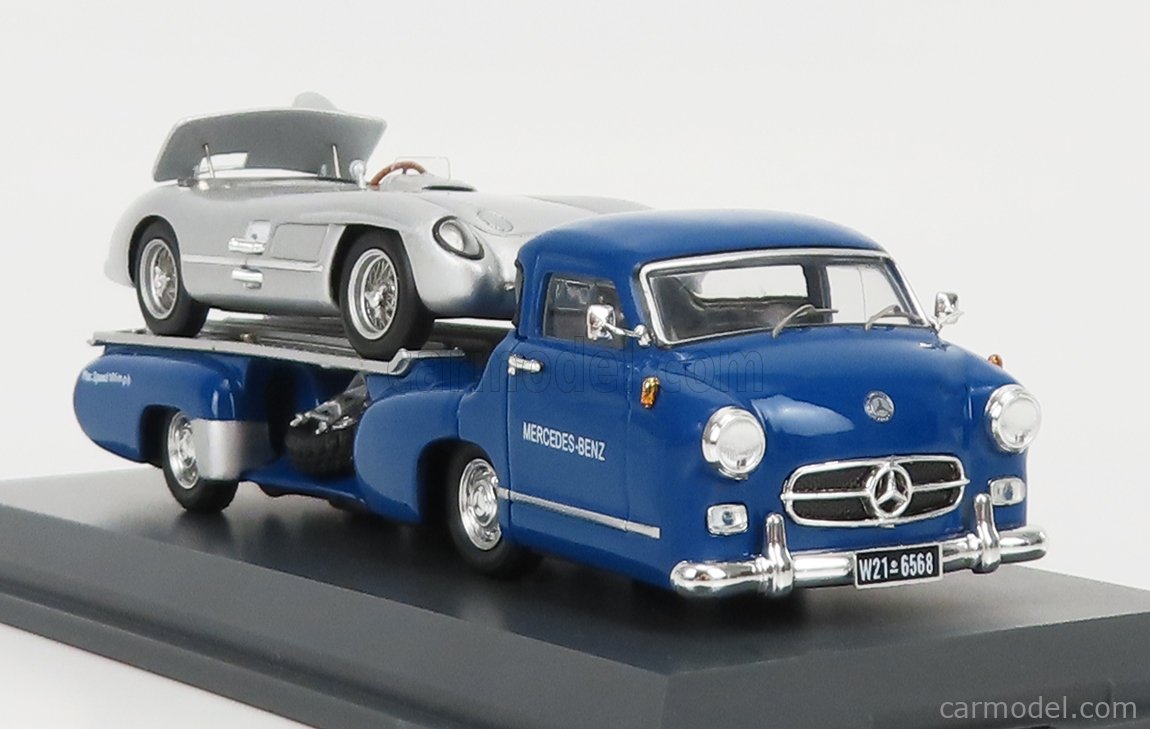 iscale 1/18 Mercedes Benz Race Car Transporter Blue Wonder 