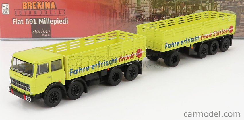 Brekina 58541 - Fiat 691 Millepiedi Con Gondola, Treno Bagagli, Scala 1/87 (HO), Nuovo