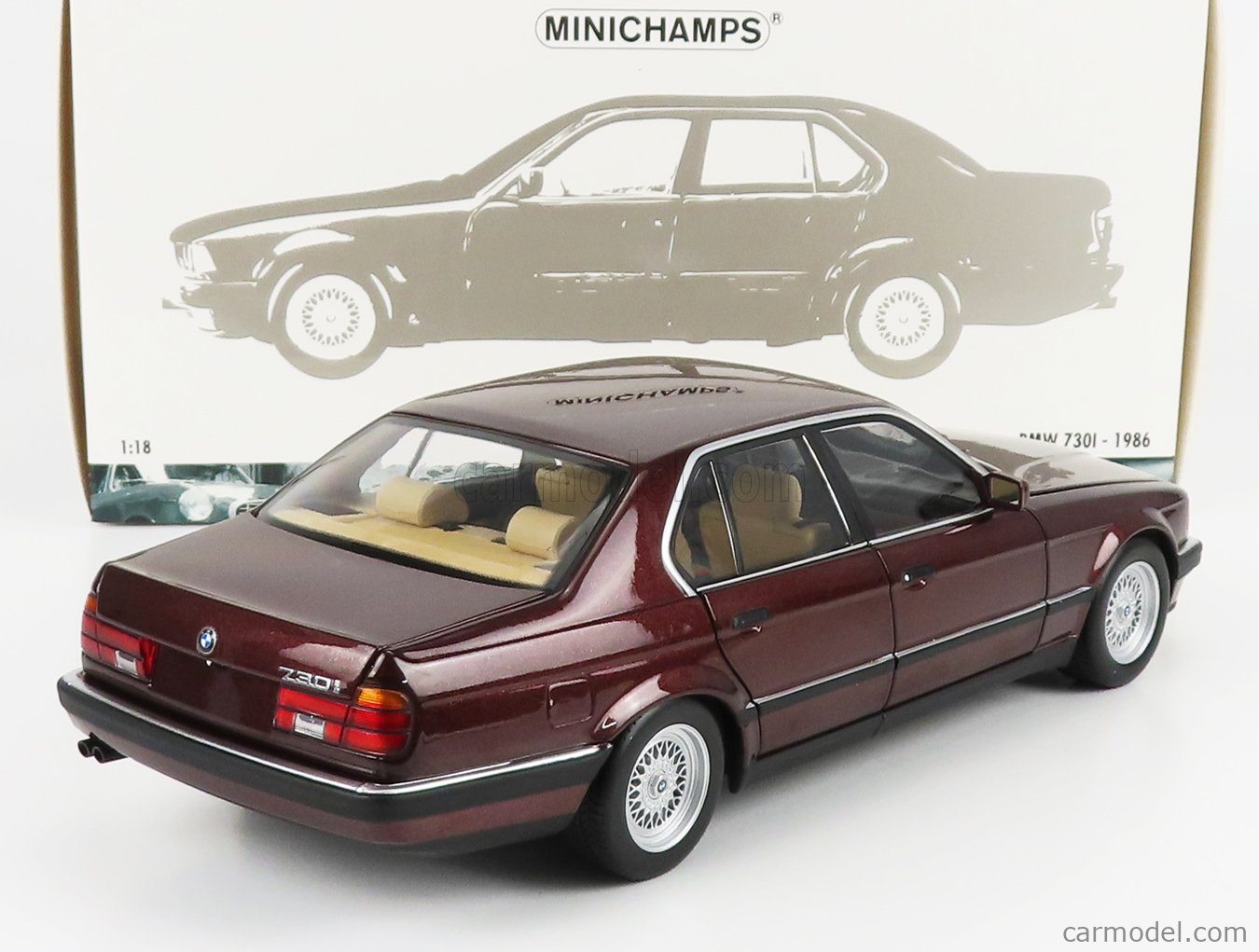 MINICHAMPS 100023007 Scale 1/18 | BMW 7-SERIES 730i (E32) 1986 RED
