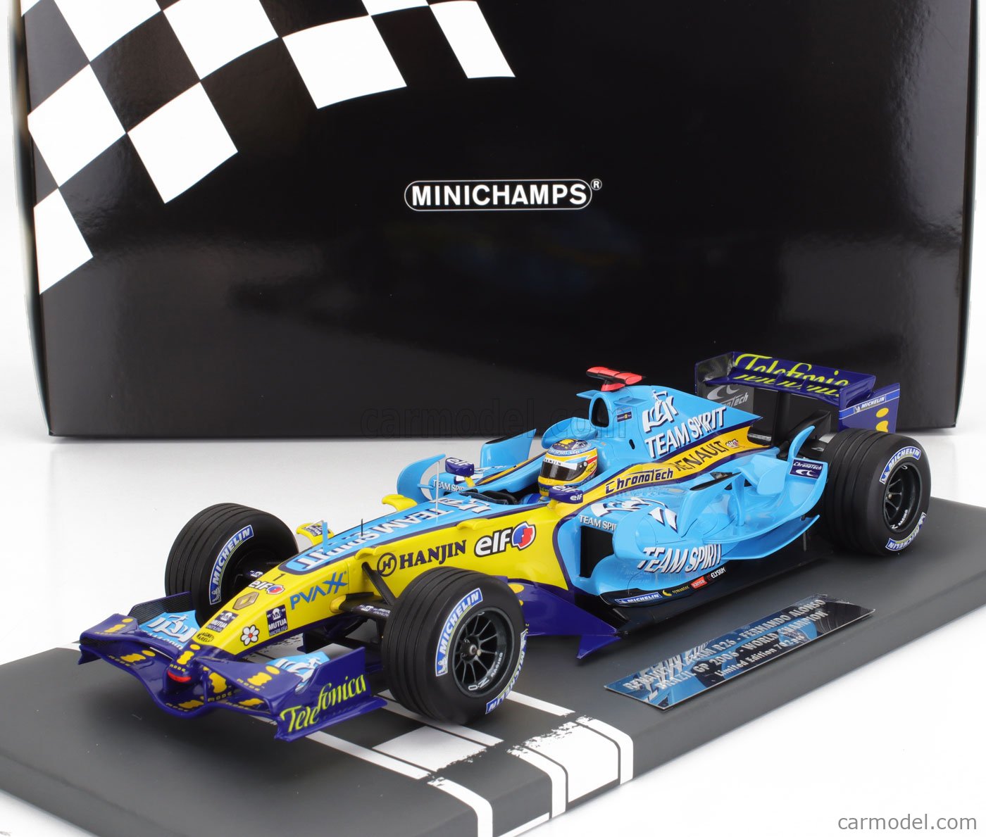 Renault F1カー ミニカー 1:18スケール ミニチャンプス 1/18 ルノー F1チーム R26 ブラジルGP 2006 F