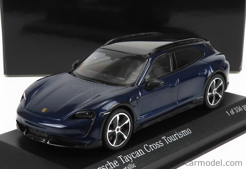 Minichamps 1:43 - Porsche Taycan Turbo S 2020 - Bleu Métallisé - Modèle Diecast
