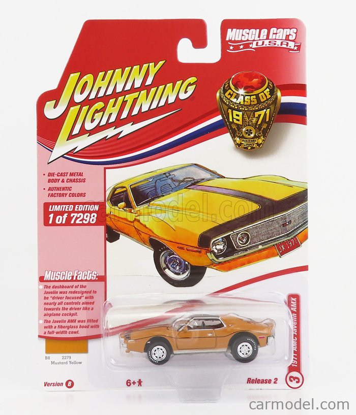 yellow javelin car