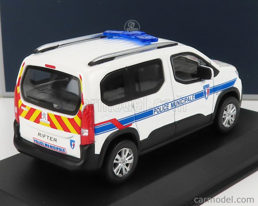 NOREV 479067 Scala 1/43  PEUGEOT RIFTER POLICE MUNICIPALE 2019 WHITE BLUE RED YELLOW