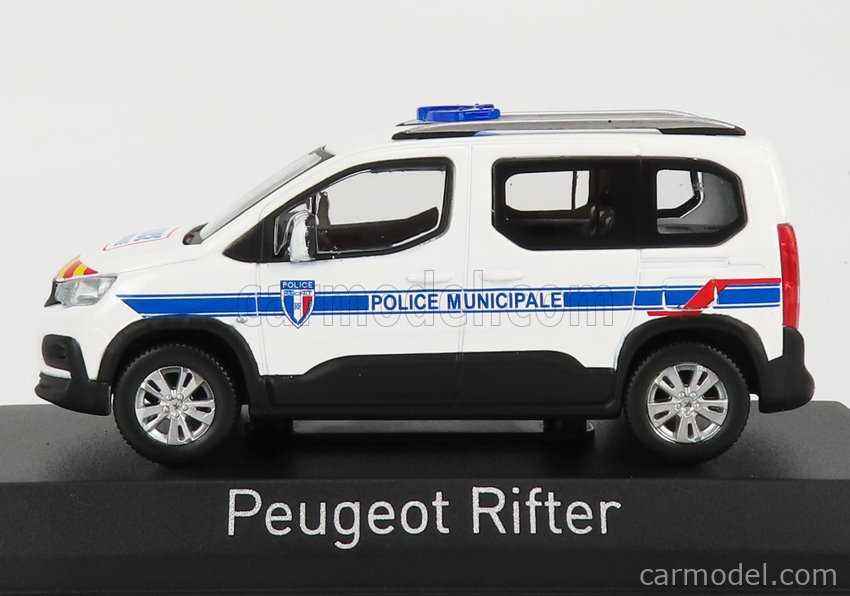 NOREV 479067 Масштаб 1/43  PEUGEOT RIFTER POLICE MUNICIPALE 2019 WHITE BLUE RED YELLOW