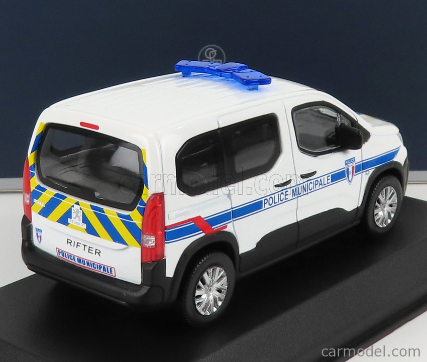 NOREV 479068 Scale 1/43  PEUGEOT RIFTER POLICE MUNICIPALE 2019 WHITE BLUE YELLOW