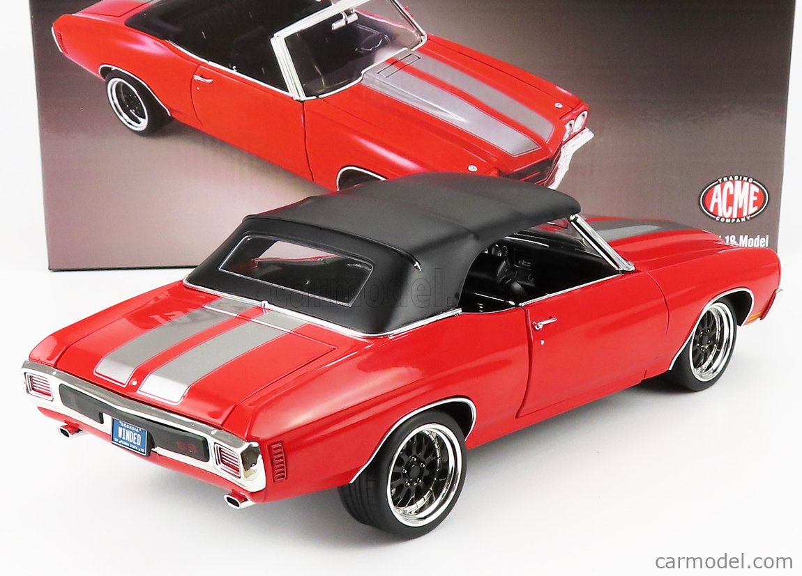 1:18 ACME 1970 Chevrolet Chevelle Ss Convertible Restomod Clair Red