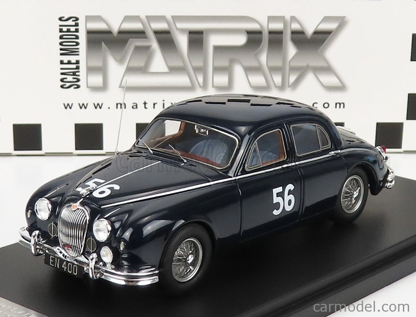 MATRIX SCALE MODELS MXR41001-033 Echelle 1/43  JAGUAR MKII 3.4 LITRE N 56 WINNER BRAND HATCH SALOON CAR RACE 1957 BLACK
