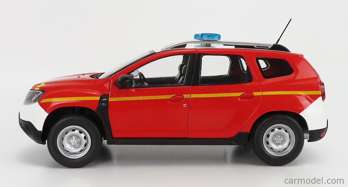 SOLIDO 1804605 Masstab: 1/18  DACIA DUSTER MKII SAPEURS POMPIERS 2018 RED YELLOW