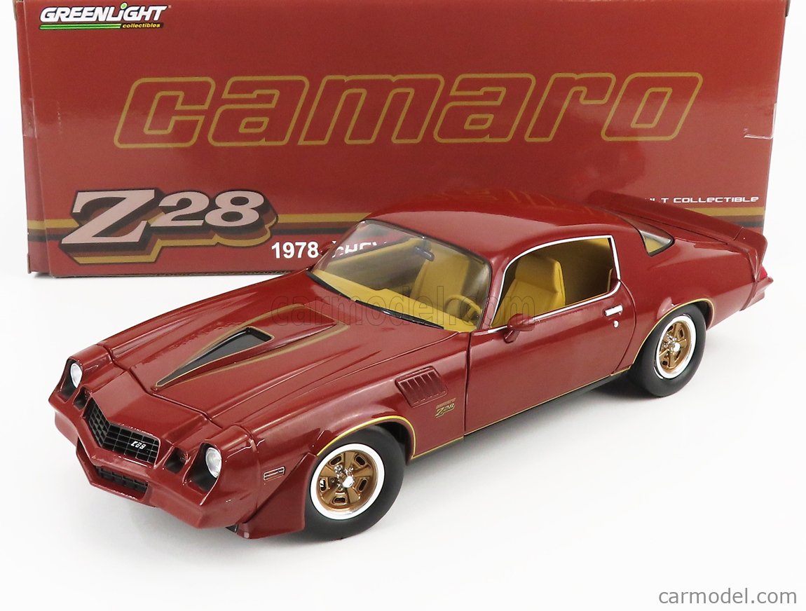 GREENLIGHT 13604 Scale 1/18 | CHEVROLET CAMARO Z/28 COUPE 1978 BROWN RED