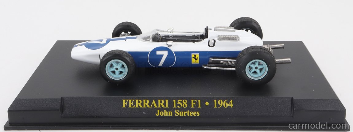 Figurine échelle 1:24 Ferrari F1 158 #2 1964 John Surtees - Edicola Avec Vitrine, Neuf, MY3ALA0013