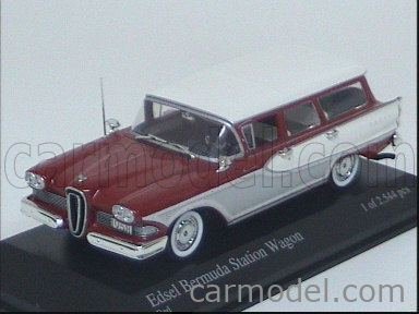 Miniature MINICHAMPS Ford Bermuda 1958 échelle 1/43 - Blanc Et Rose - Neuve