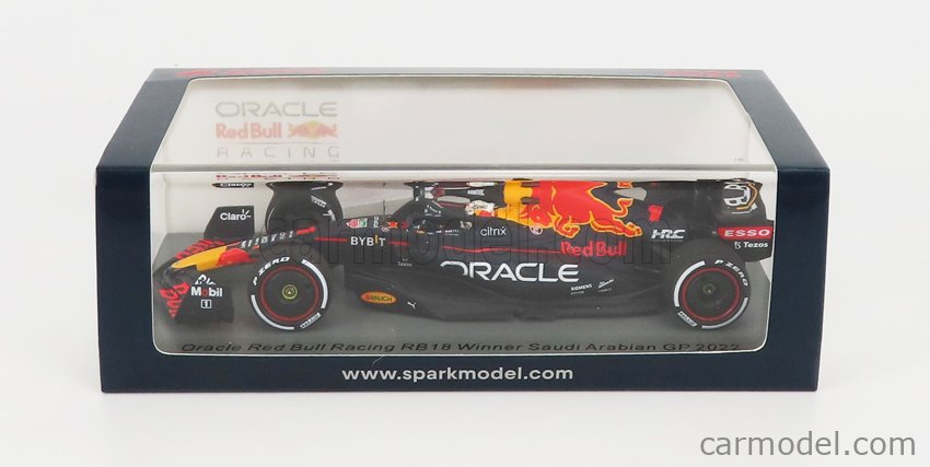 SPARK-MODEL S8524 Scale 1/43 | RED BULL F1 RB18 TEAM ORACLE RED BULL RACING  N 1 WINNER SAUDI ARABIA GP WORLD CHAMPION 2022 MAX VERSTAPPEN MATT BLUE  YELLOW RED