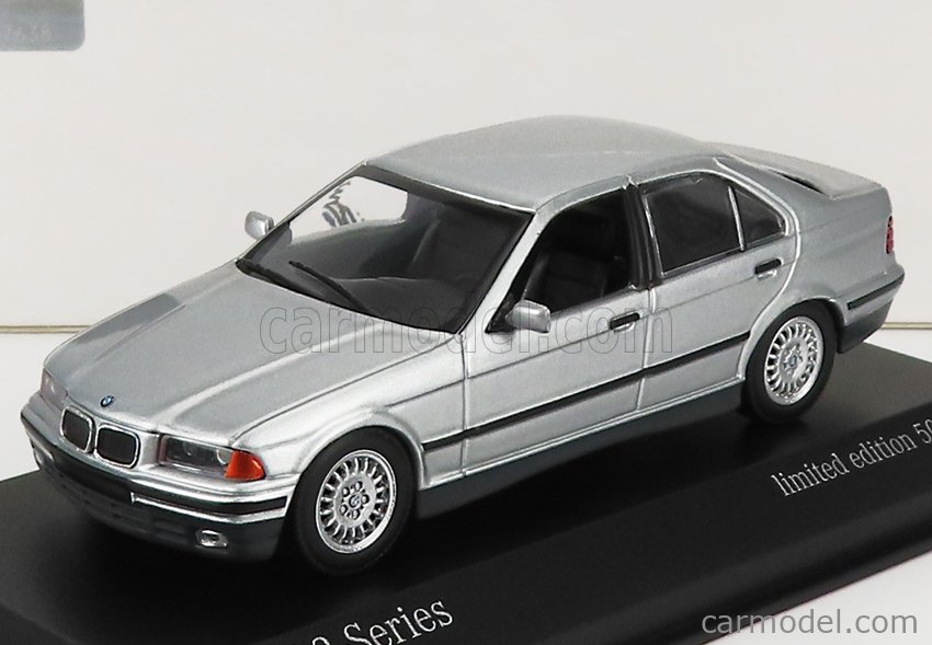 BMW e36 Limousine 1992 silber Modellauto 943023303 Minichamps 1:43