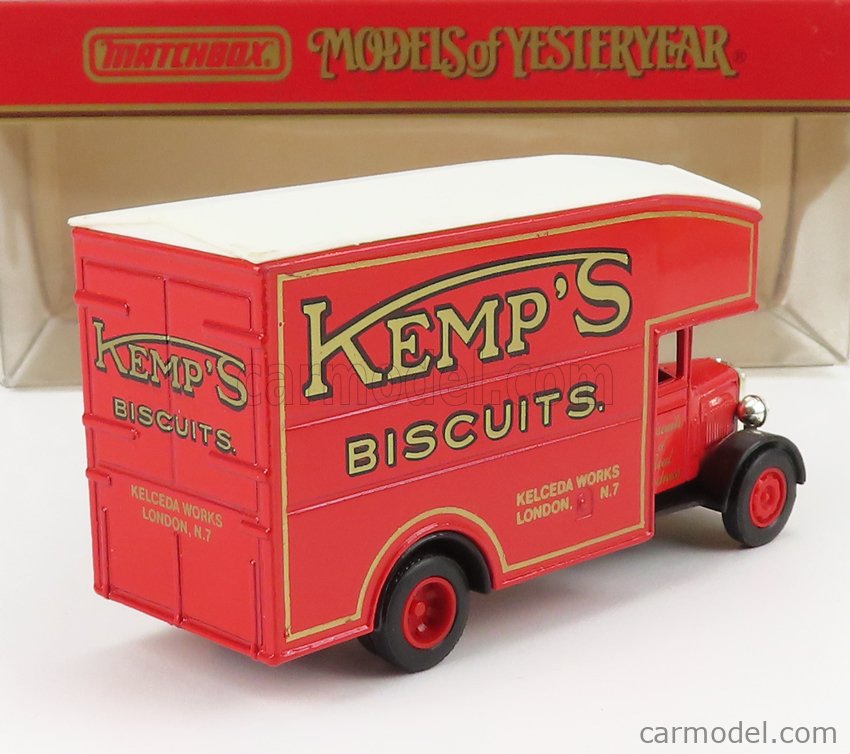 MATCHBOX Y31 Scale 1/59  MORRIS TRUCK COURIER KEMP'S BISCUITS 1931 RED