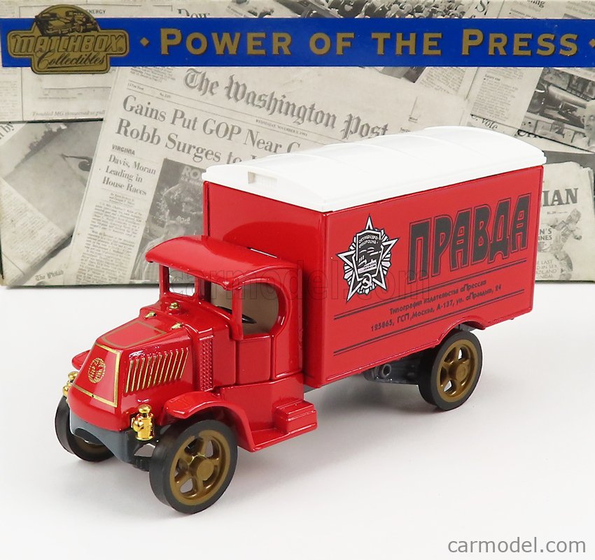 MATCHBOX YPP06 Scale 1/60 | MACK AC TRUCK THE PRAVDA 1920 RED