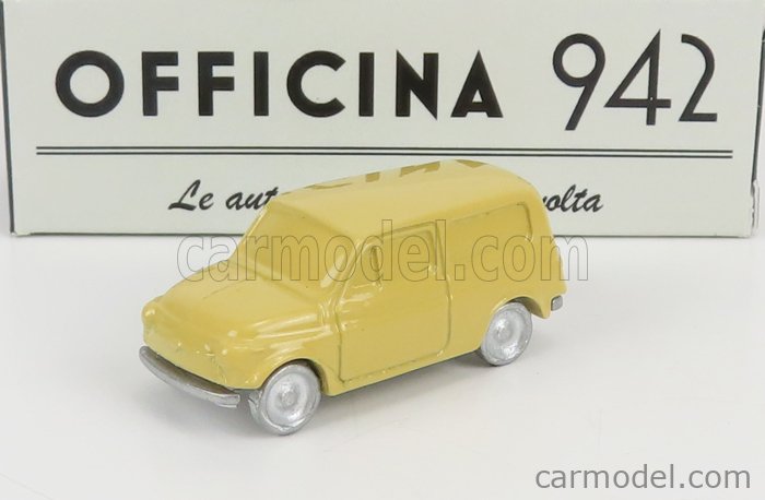 OFFICINA-942 ART2031A Echelle 1/76  FIAT 500 UTILITY FRANCIS LOMBARDI 1959 BEIGE
