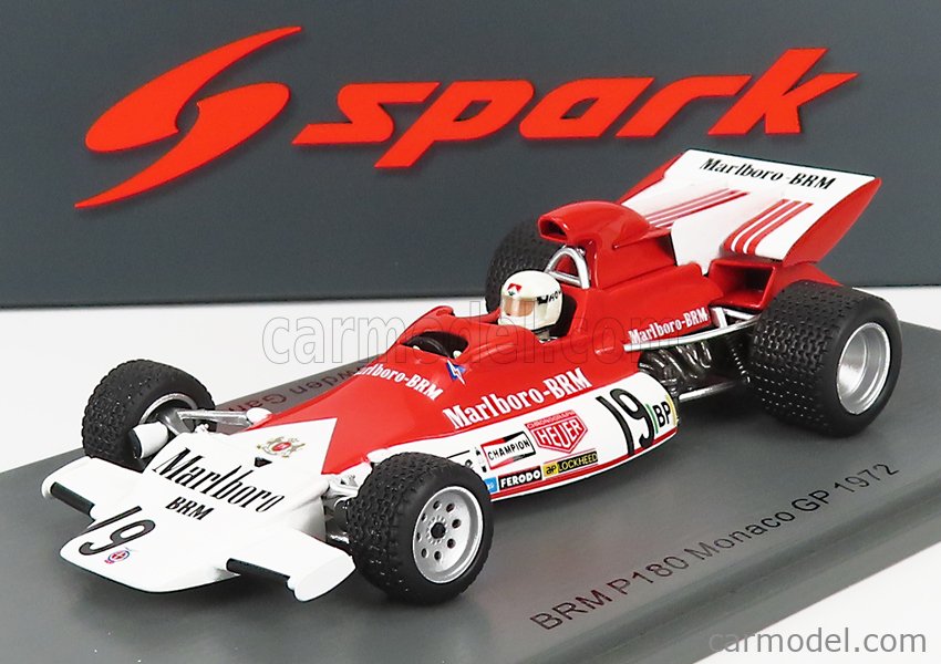 1:43 Spark BRM f1 p180 #19 Monaco GP 1972 H ganley red White s5285 modellbau 